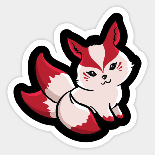 Kawaii Kitsune Fox Sticker